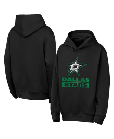 Outerstuff Kids' Big Boys And Girls Black Dallas Stars Back To Basics Hoodie