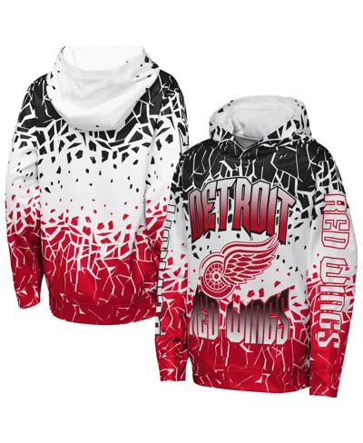 Outerstuff Kids' Big Boys And Girls Black Detroit Red Wings Frozen Frenzy Hoodie In Multi