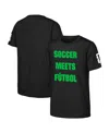 Outerstuff Big Boys And Girls Black Fifa World Cup 2026 Soccer Meets Football T-shirt In Black
