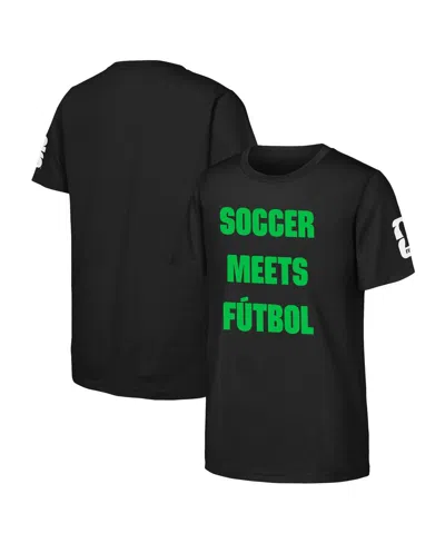 Outerstuff Kids' Big Boys And Girls Black Fifa World Cup 2026 Soccer Meets Football T-shirt