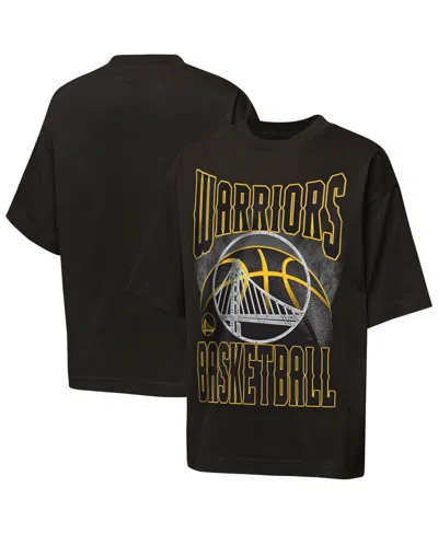 Outerstuff Kids' Big Boys' And Girls' Black Golden State Warriors Ballin Rockers Oversized Fashion T-shirt