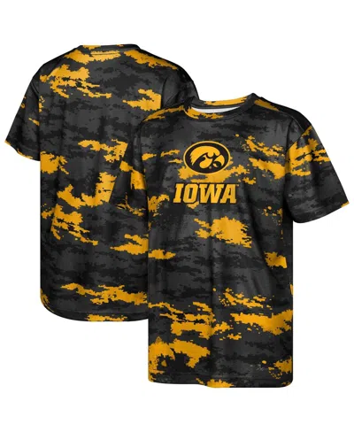 Outerstuff Kids' Big Boys And Girls Black Iowa Hawkeyes Scrimmage Sublimated T-shirt