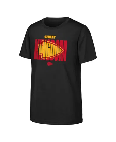 Outerstuff Kids' Big Boys And Girls Black Kansas City Chiefs Team Spirit T-shirt