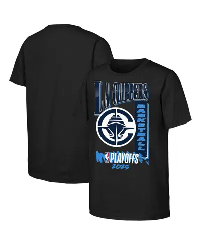 Outerstuff Kids' Big Boys And Girls Black La Clippers 2025 Nba Playoffs Hype T-shirt