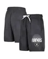 Outerstuff Big Boys And Girls Black Las Vegas Raiders Beach Bum Sun-bleached French Terry Shorts In Black