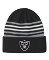 Outerstuff Big Boys And Girls Black Las Vegas Raiders Essentials Cuffed Knit Hat In Black