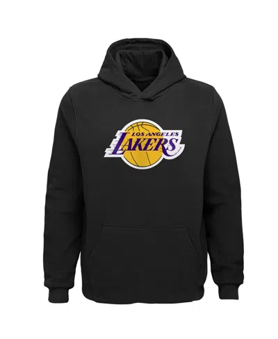 Outerstuff Kids' Big Boys And Girls Black Los Angeles Lakers Primary Logo Pullover Hoodie