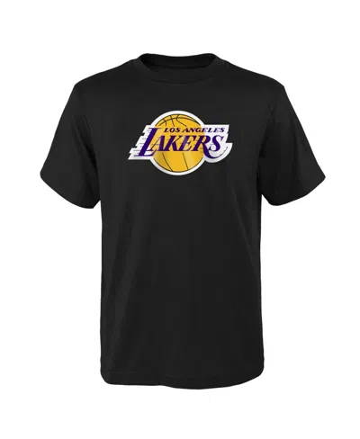 Outerstuff Kids' Big Boys' And Girls' Black Los Angeles Lakers Primary Logo T-shirt
