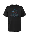 Outerstuff Big Boys And Girls Black Miami Marlins Logo Primary Team T-shirt In Black