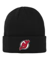 Outerstuff Big Boys And Girls Black New Jersey Devils 2.0 Essential Cuffed Knit Hat In Black