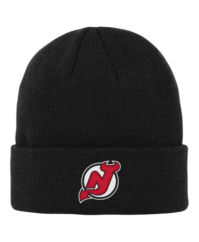 Outerstuff Babies' Big Boys And Girls Black New Jersey Devils 2.0 Essential Cuffed Knit Hat