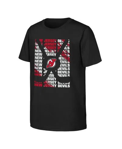 Outerstuff Big Boys And Girls Black New Jersey Devils Box T-shirt