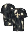 Outerstuff Big Boys And Girls Black New Orleans Saints End Zone Dri-tek T-shirt In Black