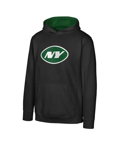 Outerstuff Kids' Big Boys And Girls Black New York Jets Prime Pullover Hoodie