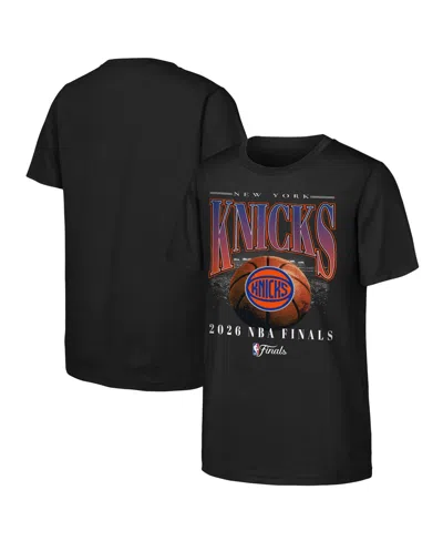 Outerstuff Kids' Big Boys And Girls Black New York Knicks 2026 Nba Finals Bold T-shirt
