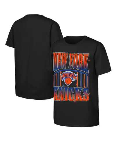 Outerstuff Kids' Big Boys And Girls Black New York Knicks Primetime T-shirt