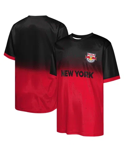Outerstuff Kids' Big Boys And Girls Black New York Red Bulls Stalwart Defender T-shirt