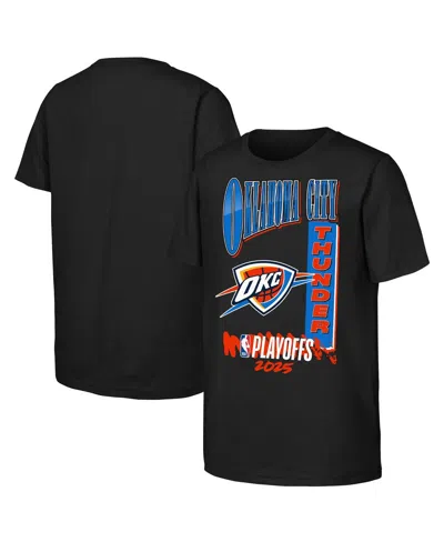 Outerstuff Kids' Big Boys And Girls Black Oklahoma City Thunder 2025 Nba Playoffs Hype T-shirt