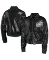 Outerstuff Big Boys And Girls Black Philadelphia Eagles Glam Squad Sequin Jacket In Black