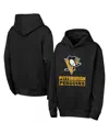 Outerstuff Big Boys And Girls Black Pittsburgh Penguins Back To Basics Hoodie In Black