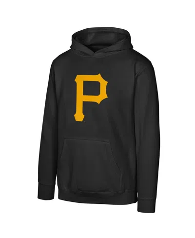 Outerstuff Kids' Big Boys And Girls Black Pittsburgh Pirates Primary Logo Pullover Hoodie