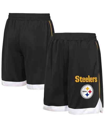 Outerstuff Kids' Big Boys And Girls Black Pittsburgh Steelers All Star Mesh Shorts