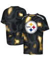 Outerstuff Big Boys And Girls Black Pittsburgh Steelers End Zone Dri-tek T-shirt In Black