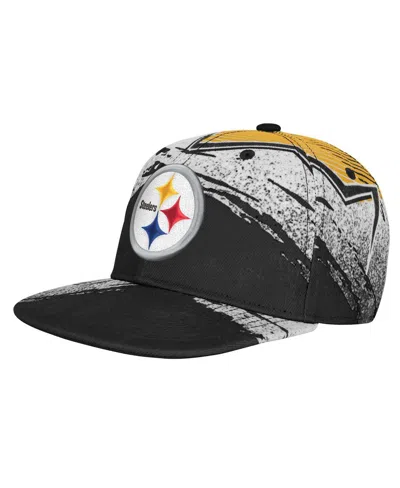 Outerstuff Kids' Big Boys And Girls Black Pittsburgh Steelers Make Noise Adjustable Hat In Multi