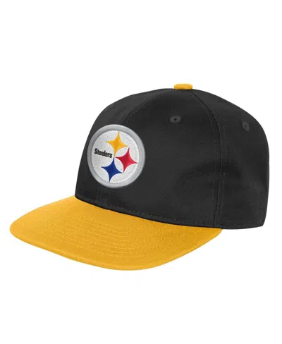 Outerstuff Kids' Big Boys And Girls Black Pittsburgh Steelers True Retro Adjustable Hat
