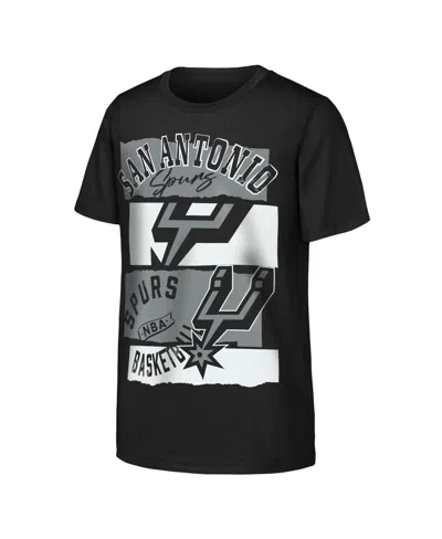Outerstuff Kids' Big Boys And Girls Black San Antonio Spurs In The Paint T-shirt