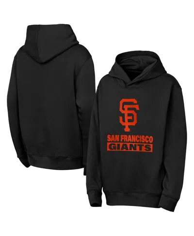 Outerstuff Kids' Big Boys And Girls Black San Francisco Giants Back To Basics Hoodie