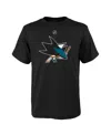Outerstuff Big Boys And Girls Black San Jose Sharks Primary Logo T-shirt In Black