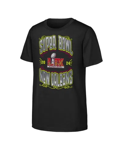 Outerstuff Kids' Big Boys And Girls Black Super Bowl Lix Voodoo T-shirt
