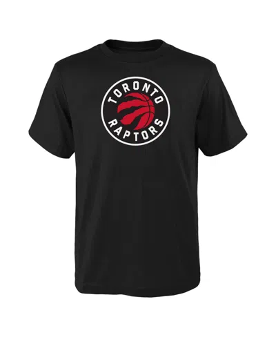 Outerstuff Kids' Big Boys' And Girls' Black Toronto Raptors Primary Logo T-shirt