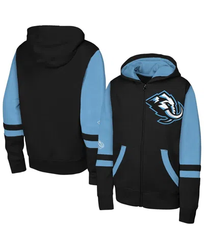 Outerstuff Kids' Big Boys And Girls Black Utah Mammoth Face Off Full-zip Hoodie