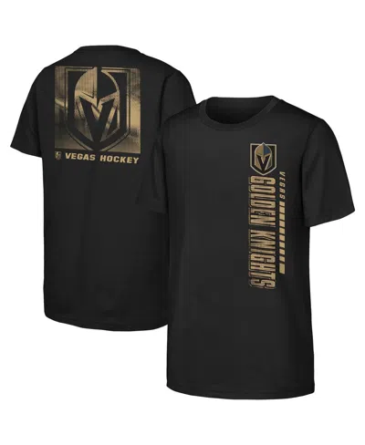 Outerstuff Kids' Big Boys And Girls Black Vegas Golden Knights Atmosphere T-shirt