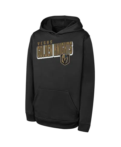 Outerstuff Kids' Big Boys And Girls Black Vegas Golden Knights Cyber Punk Performance Hoodie