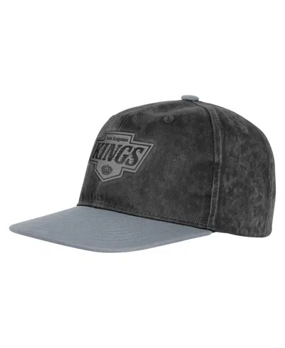 Outerstuff Kids' Big Boys And Girls Black/silver Los Angeles Kings True Retro Deadstock Adjustable Hat In Gray
