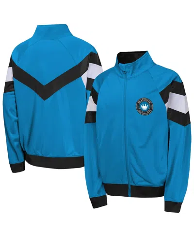 Outerstuff Kids' Big Boys And Girls Blue Charlotte Fc Field General Track Full-zip Jacket