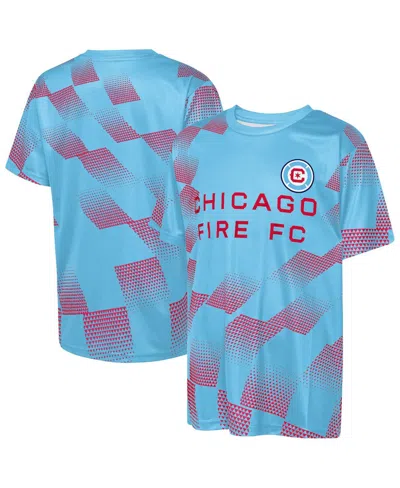 Outerstuff Kids' Big Boys And Girls Blue Chicago Fire Sheer Thrill T-shirt In Multi