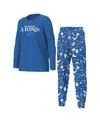 Outerstuff Big Boys And Girls Blue Detroit Lions Chestnut Holiday Sleep Set In Blue