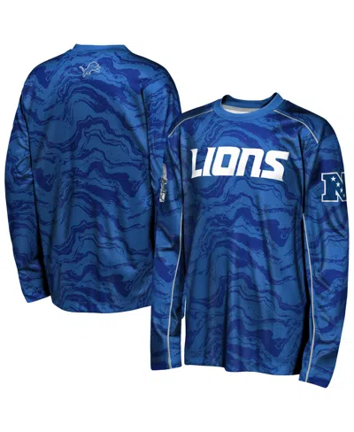 Outerstuff Kids' Big Boys' And Girls' Blue Detroit Lions Tailgate Performance Long-sleeves T-shirt