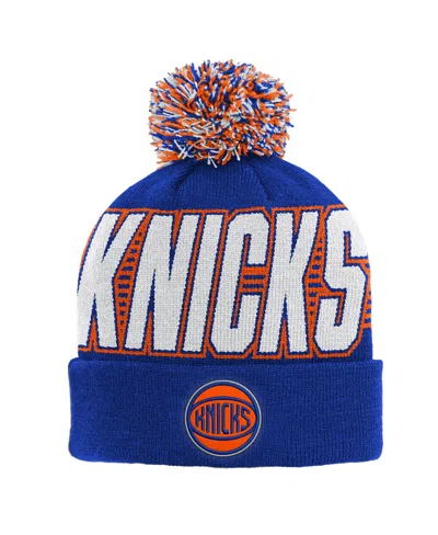 Outerstuff Kids' Big Boys' And Girls' Blue New York Knicks Cuffed Knit Hat