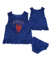 Outerstuff Big Boys And Girls Blue New York Mets Playground Dress Bloomers Set In Blue