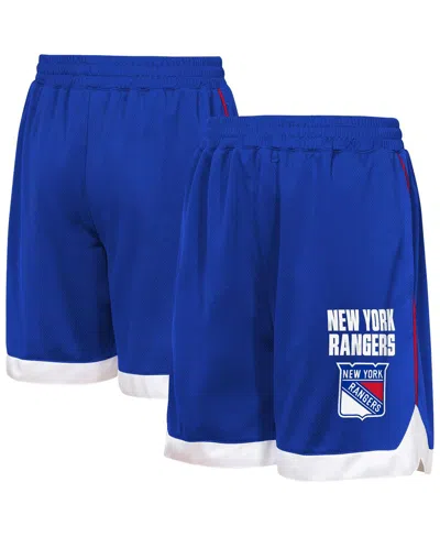Outerstuff Kids' Big Boys And Girls Blue New York Rangers All Star Shorts
