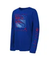 Outerstuff Big Boys And Girls Blue New York Rangers Seize The Win Long Sleeve T-shirt In Blue