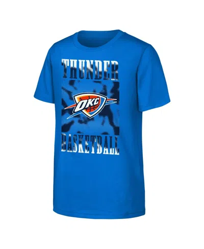 Outerstuff Kids' Big Boys And Girls Blue Oklahoma City Thunder Garage Hero T-shirt