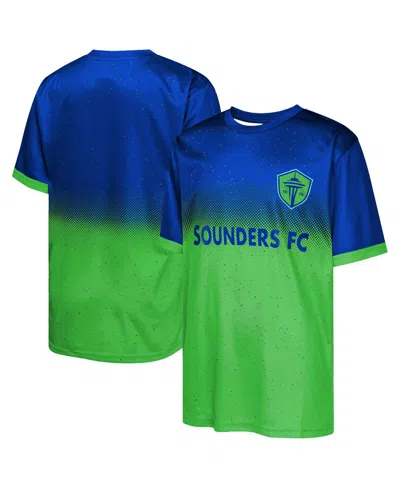 Outerstuff Kids' Big Boys And Girls Blue Seattle Sounders Fc Stalwart Defender T-shirt