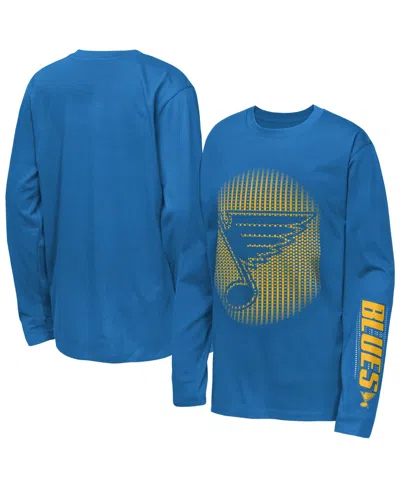 Outerstuff Kids' Big Boys' And Girls' Blue St. Louis Blues Regroup Reset Long-sleeves T-shirt