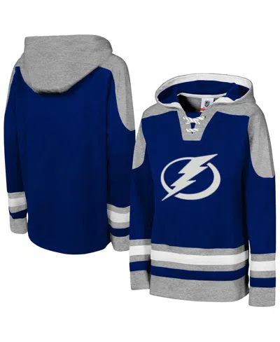 Outerstuff Kids' Big Boys And Girls Blue Tampa Bay Lightning Ageless Must Have Home V-neck Pullover Hoodie